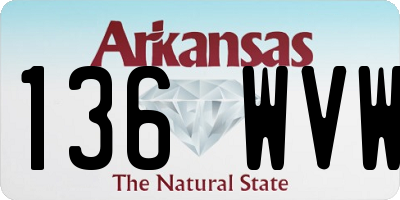 AR license plate 136WVW