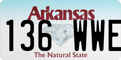 AR license plate 136WWE