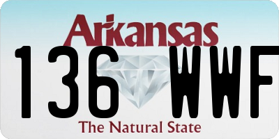 AR license plate 136WWF