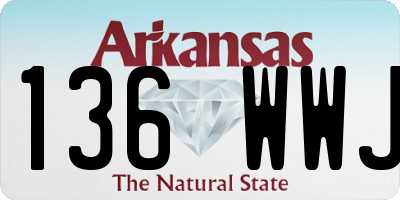 AR license plate 136WWJ