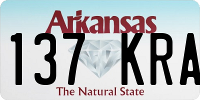 AR license plate 137KRA