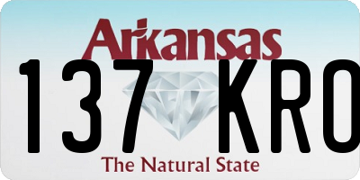 AR license plate 137KRO