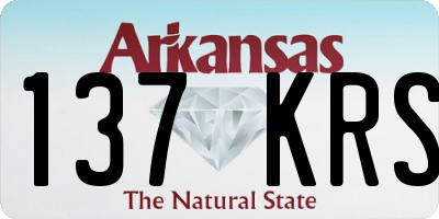 AR license plate 137KRS