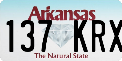 AR license plate 137KRX