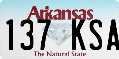 AR license plate 137KSA