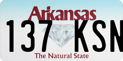 AR license plate 137KSN