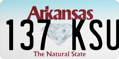 AR license plate 137KSU