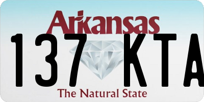 AR license plate 137KTA
