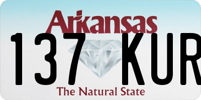 AR license plate 137KUR