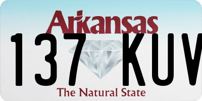 AR license plate 137KUV