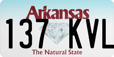 AR license plate 137KVL