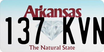 AR license plate 137KVN