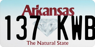 AR license plate 137KWB