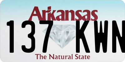 AR license plate 137KWN