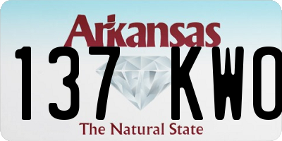 AR license plate 137KWO