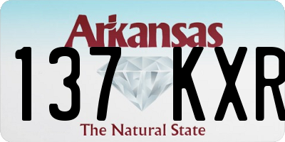 AR license plate 137KXR