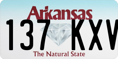 AR license plate 137KXV