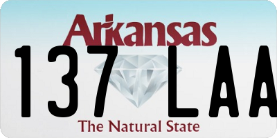 AR license plate 137LAA