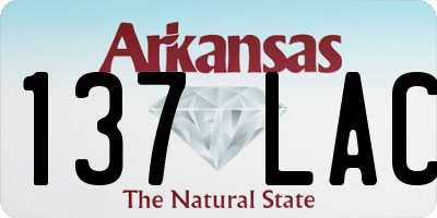 AR license plate 137LAC