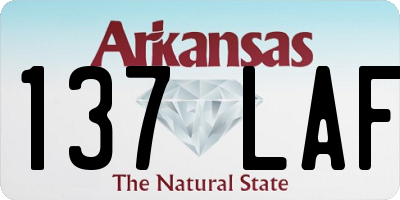AR license plate 137LAF