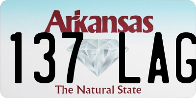 AR license plate 137LAG