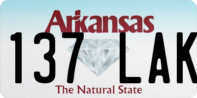 AR license plate 137LAK