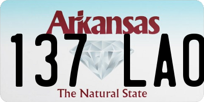 AR license plate 137LAO