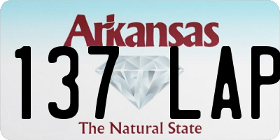 AR license plate 137LAP
