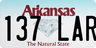 AR license plate 137LAR