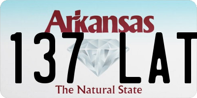 AR license plate 137LAT