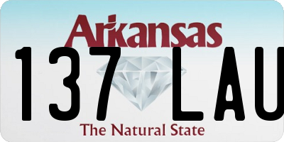 AR license plate 137LAU