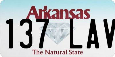 AR license plate 137LAV