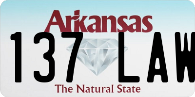 AR license plate 137LAW