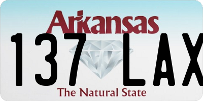 AR license plate 137LAX