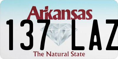 AR license plate 137LAZ