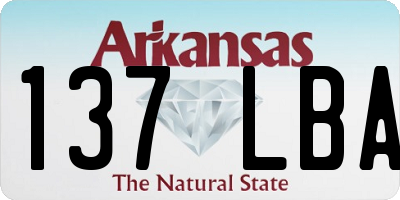 AR license plate 137LBA