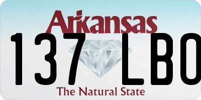 AR license plate 137LBO