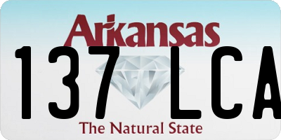 AR license plate 137LCA