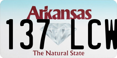 AR license plate 137LCW