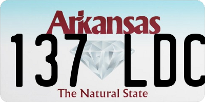 AR license plate 137LDC
