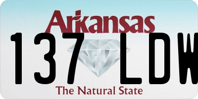 AR license plate 137LDW