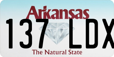 AR license plate 137LDX