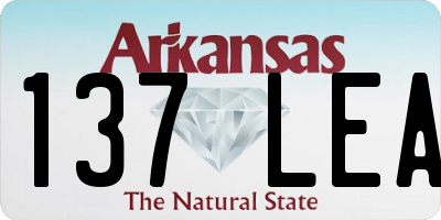 AR license plate 137LEA