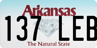AR license plate 137LEB