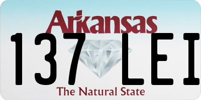 AR license plate 137LEI