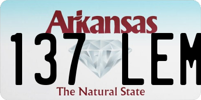 AR license plate 137LEM