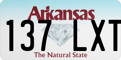 AR license plate 137LXT
