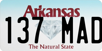 AR license plate 137MAD