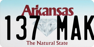 AR license plate 137MAK