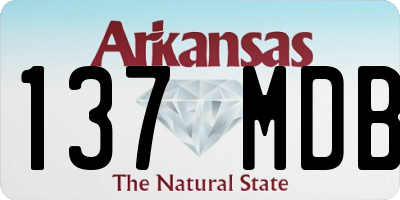 AR license plate 137MDB